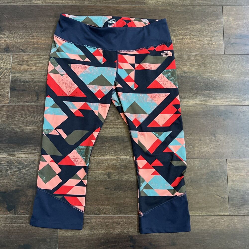 The North Face Motivation High-Rise Crop Leggings Aztec Prism Geometric Size XL